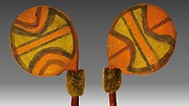Disc Rattle, Plains Indians (United States), Cane, hide, Native American (Sioux, probably)